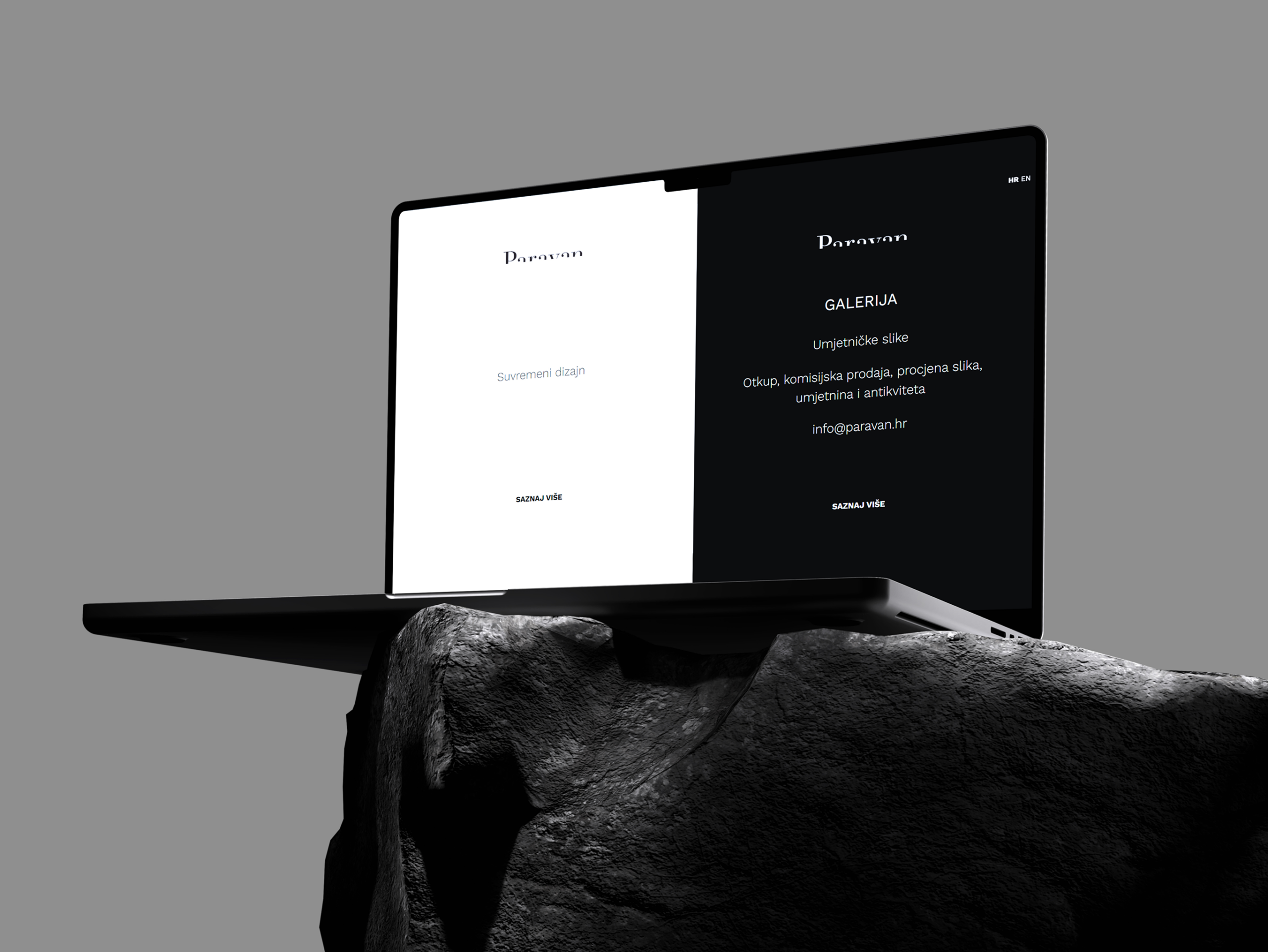 Izrada web stranice za Paravan – galerija, umjetnine, procjene i komisijska prodaja