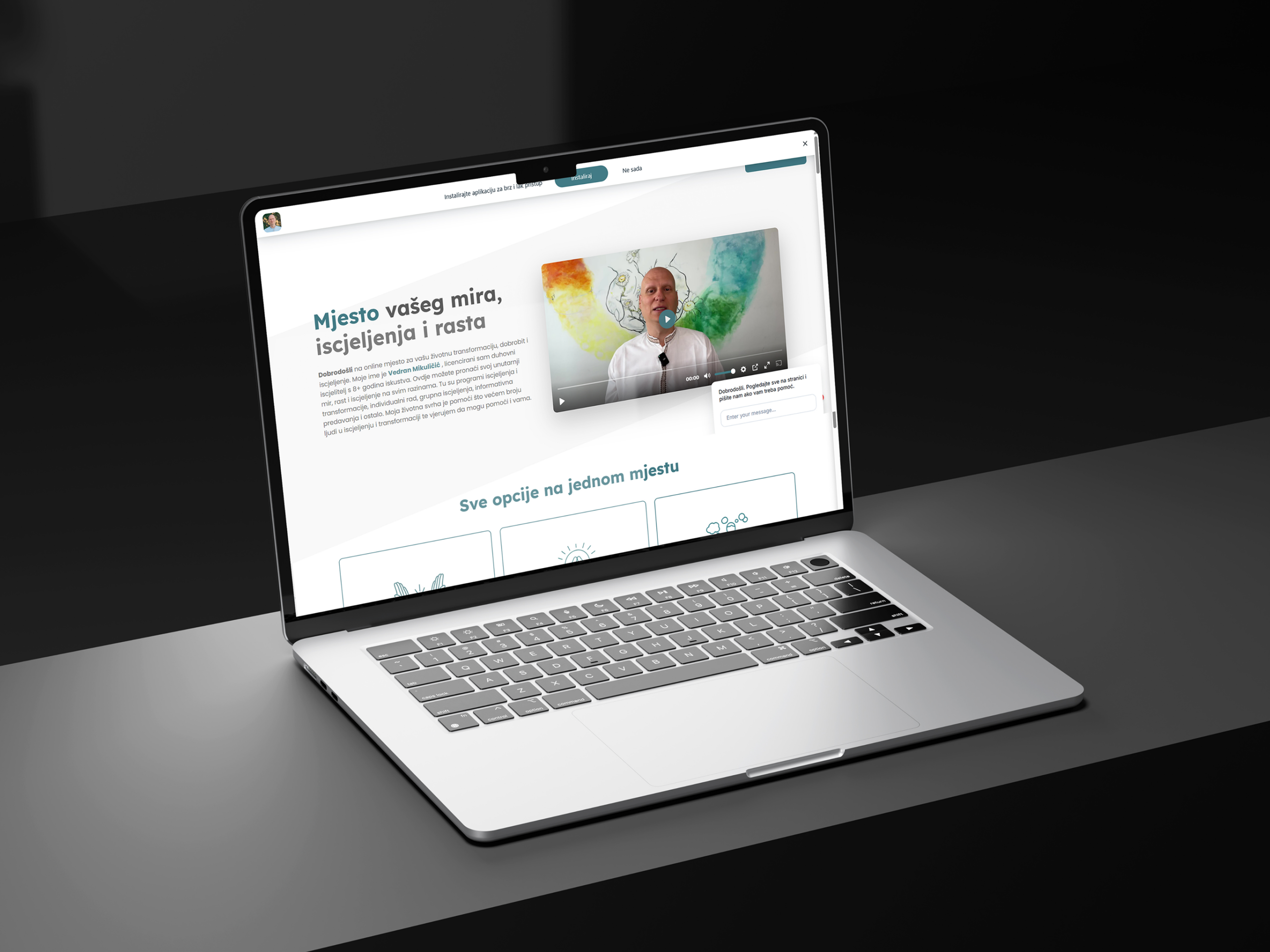 Izrada osobnog brend weba za Vedran.me – meditacije, individualni rad i događaji na jednom mjestu