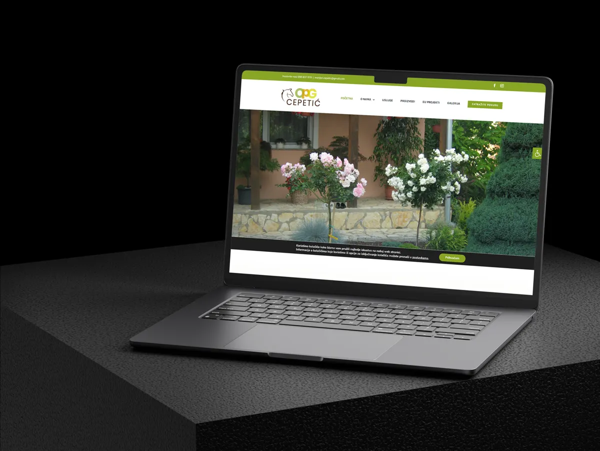 OPG web s jasnom ponudom — OPG Čepetić